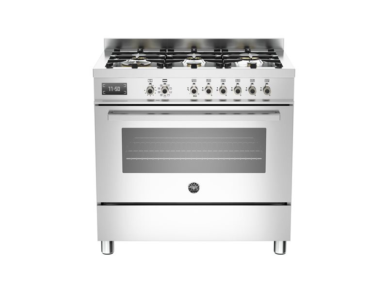 90 cm 6-Burner, Electric Oven | Bertazzoni - Stainless Steel